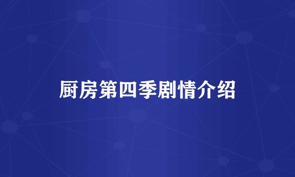 厨房第四季剧情介绍