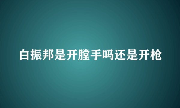 白振邦是开膛手吗还是开枪