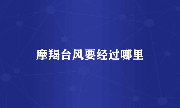摩羯台风要经过哪里