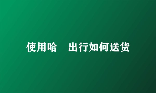 使用哈啰出行如何送货