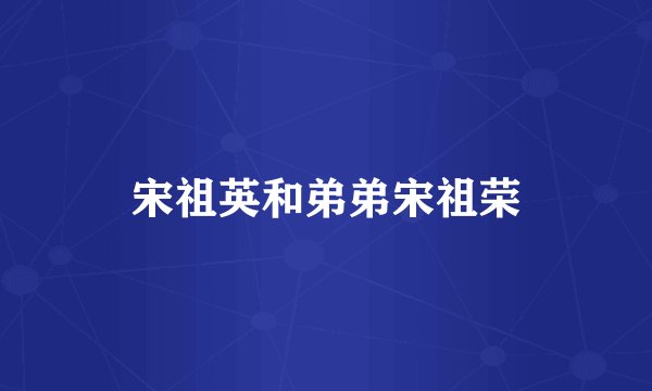 宋祖英和弟弟宋祖荣