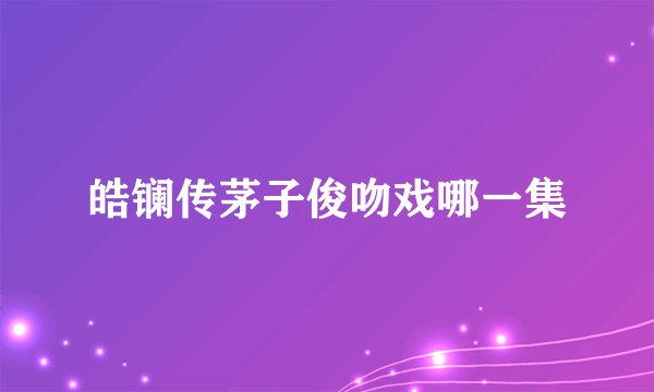 皓镧传茅子俊吻戏哪一集
