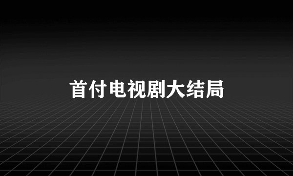 首付电视剧大结局