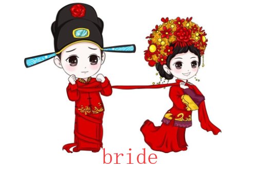 新娘用英文怎么说