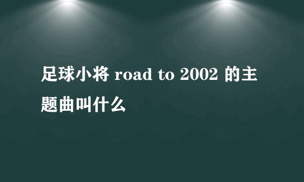 足球小将 road to 2002 的主题曲叫什么