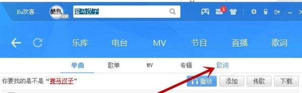 知道歌词怎么找歌曲？