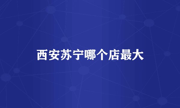 西安苏宁哪个店最大