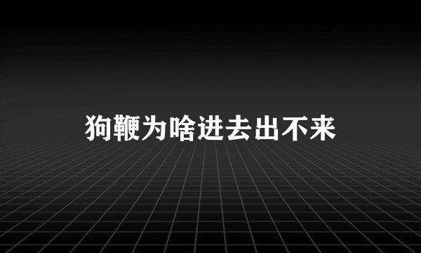 狗鞭为啥进去出不来