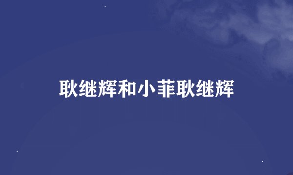 耿继辉和小菲耿继辉