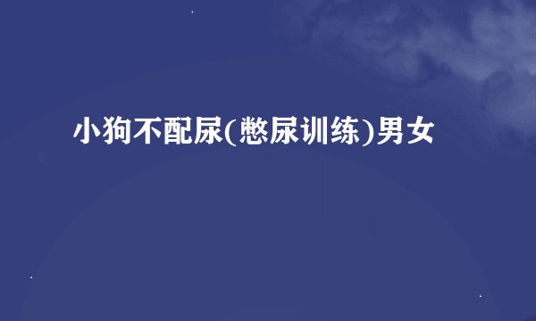 小狗不配尿(憋尿训练)男女