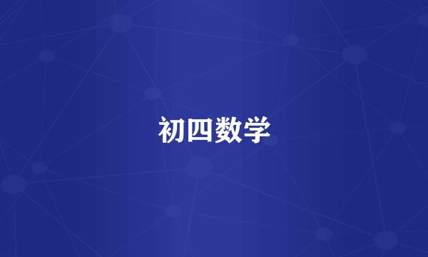 初四数学