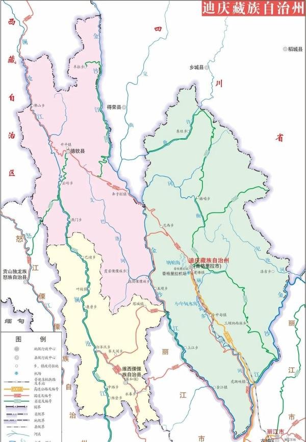 图文解读迪庆藏族自治州地理和历史（2023年版高清行政图）