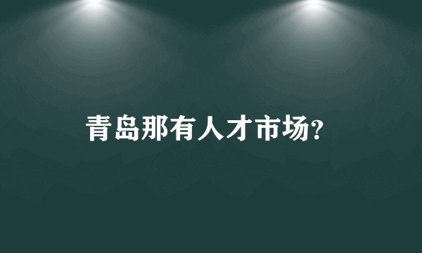 青岛那有人才市场？