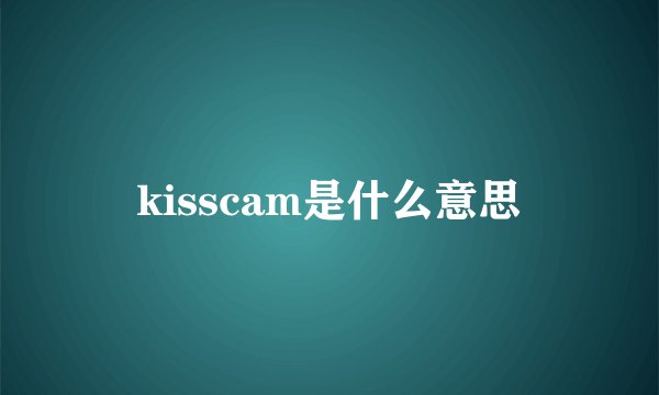 kisscam是什么意思