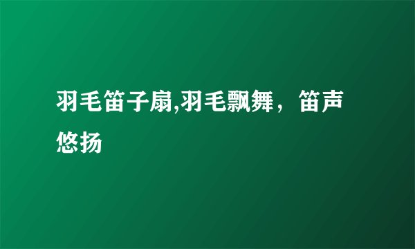 羽毛笛子扇,羽毛飘舞，笛声悠扬