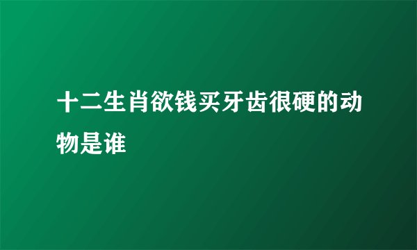 十二生肖欲钱买牙齿很硬的动物是谁