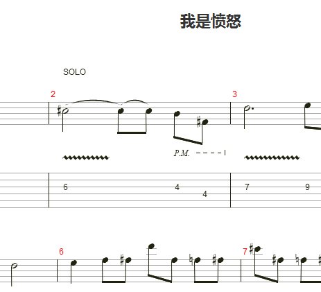 求我是愤怒电吉他谱