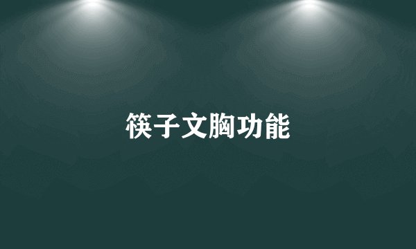 筷子文胸功能