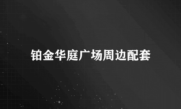 铂金华庭广场周边配套