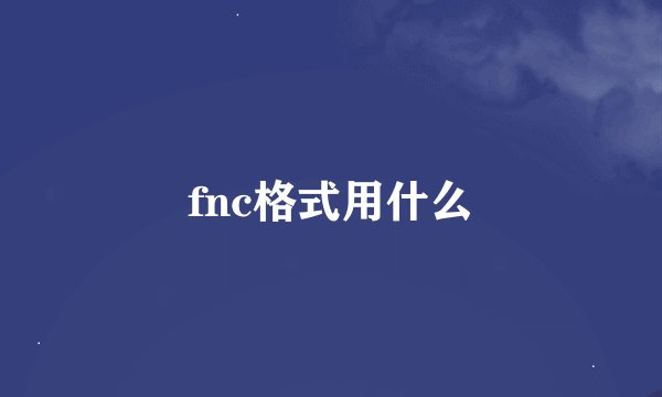 fnc格式用什么