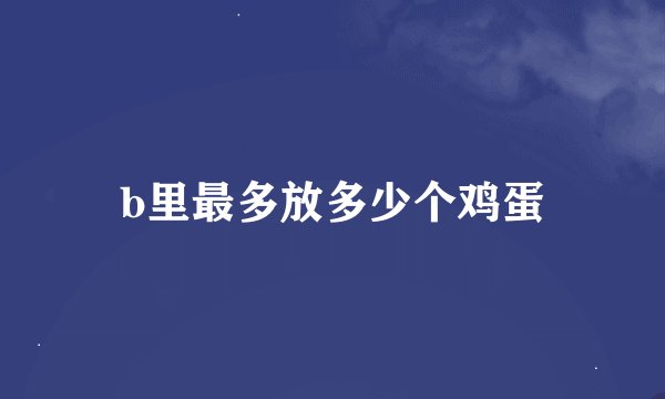 b里最多放多少个鸡蛋