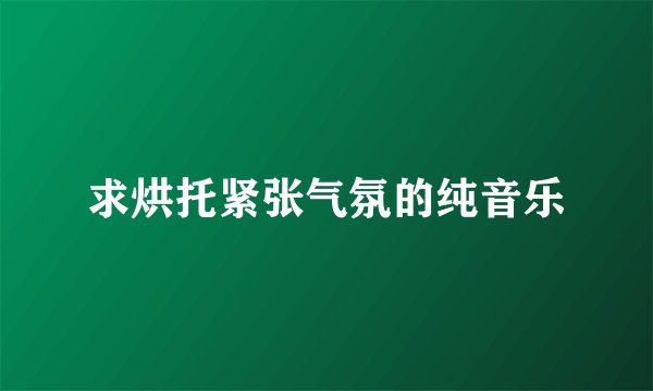 求烘托紧张气氛的纯音乐