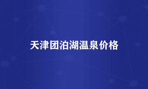 天津团泊湖温泉价格