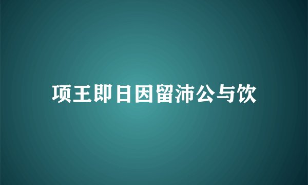 项王即日因留沛公与饮