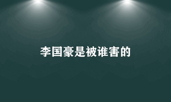 李国豪是被谁害的