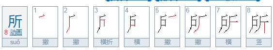 互、所、够、猜、扬、臂的偏旁是什么?