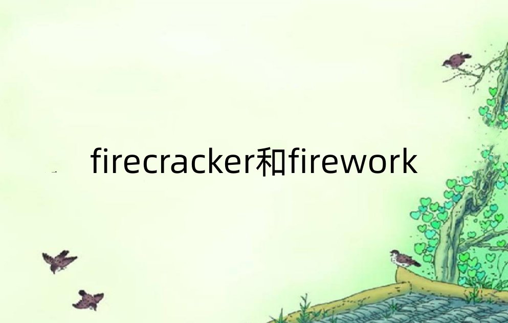 firework和firecracker有什么区别？