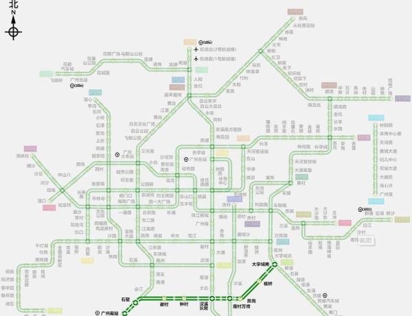 广州7号线地铁线路图(最新)