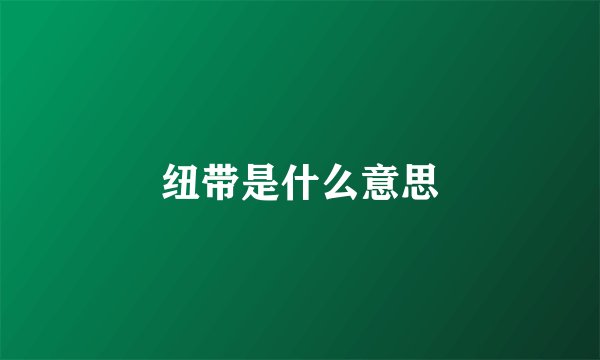 纽带是什么意思