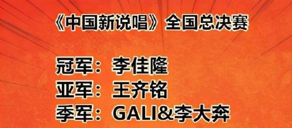 2020《中国新说唱》总决赛剧透！冠军李佳隆，亚军王齐铭
