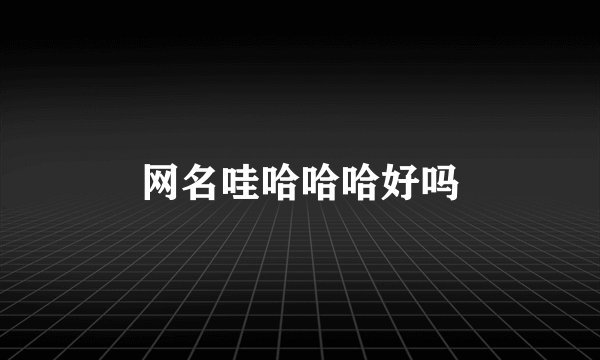 网名哇哈哈哈好吗