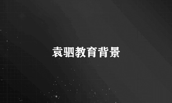 袁驷教育背景