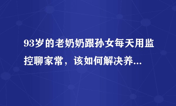 93岁的老奶奶跟孙女每天用监控聊家常，该如何解决养老问题呢？