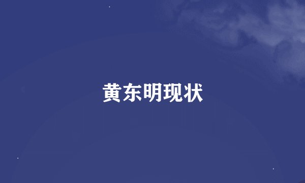 黄东明现状