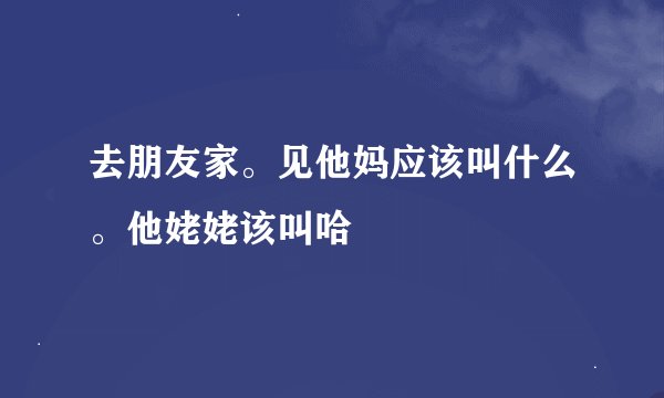 去朋友家。见他妈应该叫什么。他姥姥该叫哈