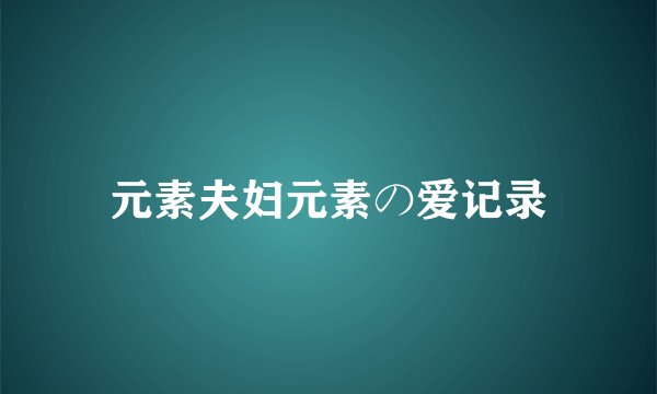 元素夫妇元素の爱记录