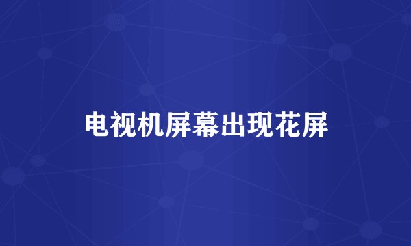 电视机屏幕出现花屏