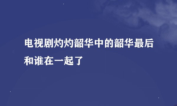 电视剧灼灼韶华中的韶华最后和谁在一起了