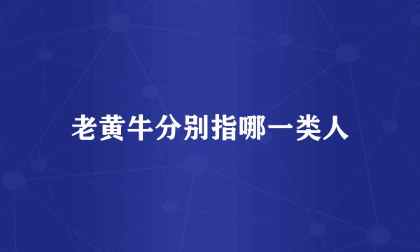 老黄牛分别指哪一类人