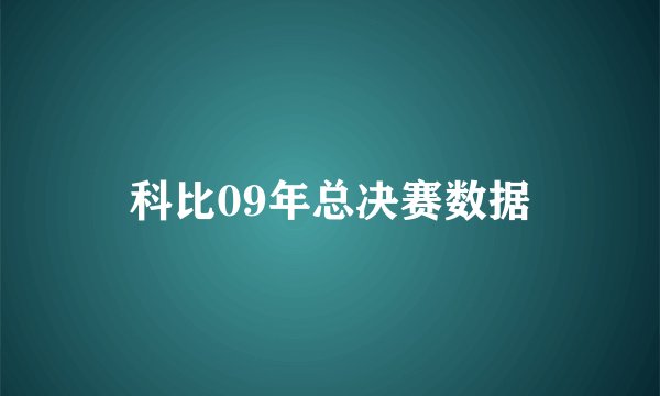 科比09年总决赛数据