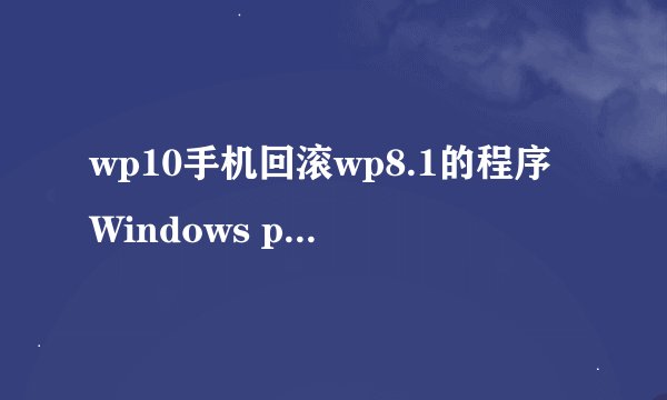 wp10手机回滚wp8.1的程序Windows phone recovery tool安装失败怎么