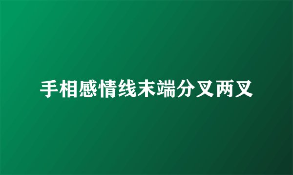 手相感情线末端分叉两叉