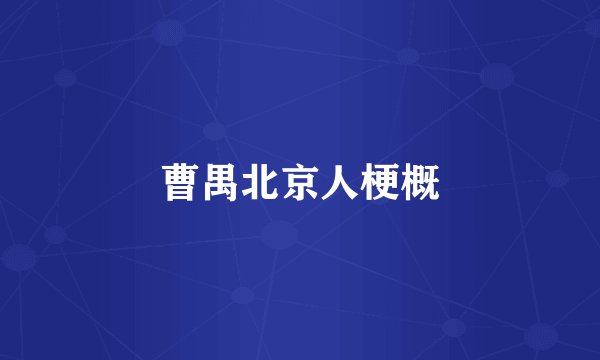 曹禺北京人梗概