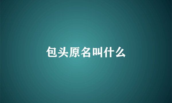 包头原名叫什么