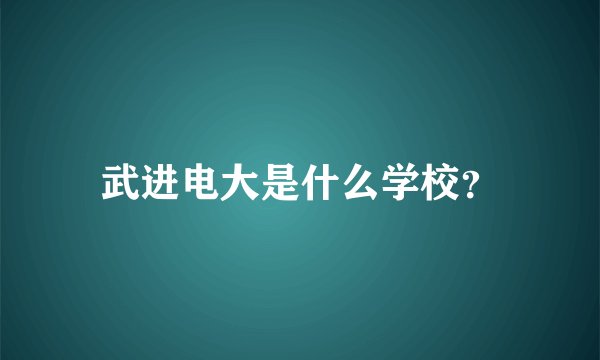 武进电大是什么学校？