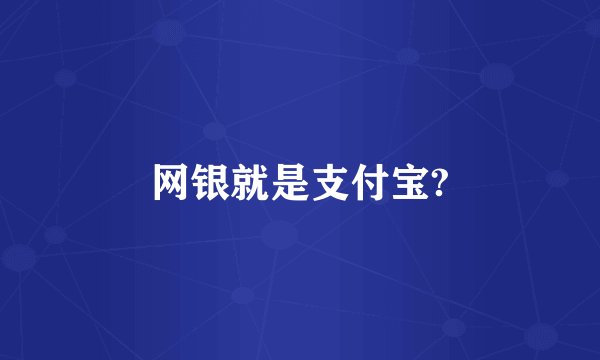 网银就是支付宝?